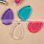 Transparent color non-stick water drop shape silicone cosmetic powder puff for makeup