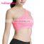 Breathable Solid Pink Padding Sports Crop Top Women Sport Bra Fitness