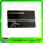 Black Plastic PVC Membership Card Printing With Raised Gold Number