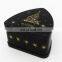 FANCY cylinder kid triangular tin box metal piggy bank with crackled finsh