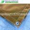 Tear resistance Waterproof tan polyester canvas tarpaulin