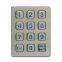 3x4 12 keys custome waterproof stainless steel LED backlit keypad