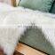 microfiber synthetic sheepskin imitate black faux fur area rug carpet