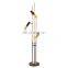 European Post Modern Gold and Black Standing Lamp Three Heads Metal Tube Led Floor Lamp for Living Room Bedroom