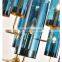 Antique decorative metal pendant blue glass chandelier