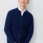 Men′s Fashion Wool Cashmere Sweater/Grey Cardigan Sweater with Flower Pattern Outwear