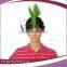 half green and half black color mixed cheap sports fans party cock wig