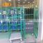Warehouse wire mobile steel storage security cage cart