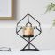 New design creative geometric metal candlestick holders romantic iron candle holders candlelight dinner desktop decoration