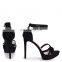 Black suede platform with knot front straps & sandal back high heels Sandals shoe(sandalias mujer)