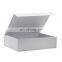 Luxury stock ready fancy white a3 shallow size cardboard foldable gift box packaging