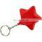 Anti stress reliver custom star shape PU foam ball key chain