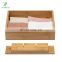 Closet Drawer Organizer,Drawer Divider and Storage Box for Ties Bras Briefs Socks, Compartments of 15, Bamboo