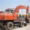 Оригинальный японский колесный экскаватор Hitachi ZX160 продается в Шанхае