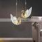 Postmodern Chandelier Hanging Lamp Livingroom Bedroom Silver Gold Ceiling Pendant LED Light