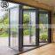 exterior aluminium bi folding glass doors for garage and balcony