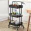 Wholesale layered storage rack Multi function movable cart Universal wheel storage rack in living room kitchen and toilet
