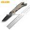 Amazon High Quality Outdoor Multifunctional Folding Knife Camping survival self-defense knife With Flint for Pocket Knife