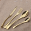 Standard Quality And Decorative Design Gold Plated Cutlery Set With New Simple Look Design Metal Flatware Sets