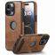 China supplier wholesale Custom Logo leather phone cases iphone 12 13 Anti shock with holder