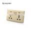 double gang pc material multi socket with red indicator light                        
                                                                                Supplier's Choice