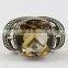 Classy Citrine 925 Sterling Silver Ring, Silver Jewellery India, Gemstone Silver Jewellery