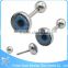 ES01592 medical steel cool stud earring wholesale epoxy turkish evil eye earrings