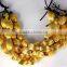AAA Beautiful Natural 24k Gold Plated Copper Rondelle Oval Melon Shape Beads Findings 7 Inch 9X16mm Matte Finish Beads