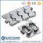 Single hinge straight running width 114.3mm 420 stainless steel flat top chain SS812-K450