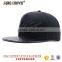 high-end 5 panel embroidery leather brim snapback cap