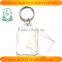 Plastic Transparent Blank Insert Photo Picture Keychain Frame Keyring