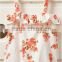 Europe 6M-10years old flower baby girl summer dress with Printed fabric