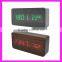 Multifunctional led digital desktop wooden clock