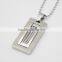 Factory Price Stainless Steel Wire Rectangle Pendant Necklace