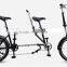 20 Inch Folding Tandem Bike / Single Speed Tandem Bicycle