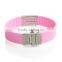 304 stainless steel id bracelet silicon metal siicone id band