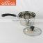 Allnice 20cm Mirror polish glass cover classics stainless steel milk pot