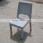 White rattan chair metal legs garden outdoor furniture JJ-090TC