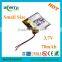 New Arrival Narrow 370824 3.7v40mah polymer battery for bluetooth headphone