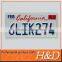 Personalised UK car license plate aluminum reflective number plate