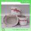 3 set mini round wilow basket for garden with liner