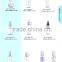 380ml color customized empty cosmetic bottle fine mist spray pump with high cover