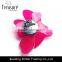 2015 Latest New Design Hot Selling Pink Flower Korean Cheap Crystal Rhinestone Brooch Quality Choice