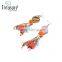 Fashion jewelry hot selling vintage bohemian style colorful ethnic tassel drop earring