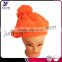 100% Acrylic winter knitted beret hat with the bulb wholesale designer hats we are a reliable factory (accept custom)