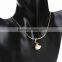Latest Design Beads Girls Jewelry 18k Gold Plated Austrian Crystal Freshwater Pearl Necklace