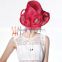 2015 Summer New Arrival Red Sinamay Church Hat Dress Hat Junesyoung