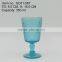 press drinkware/Wine goblet,Hiball,DOF, sundae cup,pitcher color glass in lake blue with float grass embossed patern