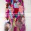 popular cheap price colorful dyed fox fur plate for garment and rug