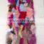 popular cheap price colorful dyed fox fur plate for garment and rug